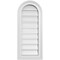 Ekena Millwork Round Top Surface Mount PVC Gable Vent: Functional, w/ 2"W x 1-1/2"P Brickmould Frame, 12"W x 28"H GVPRT12X2802SF - alternate 1